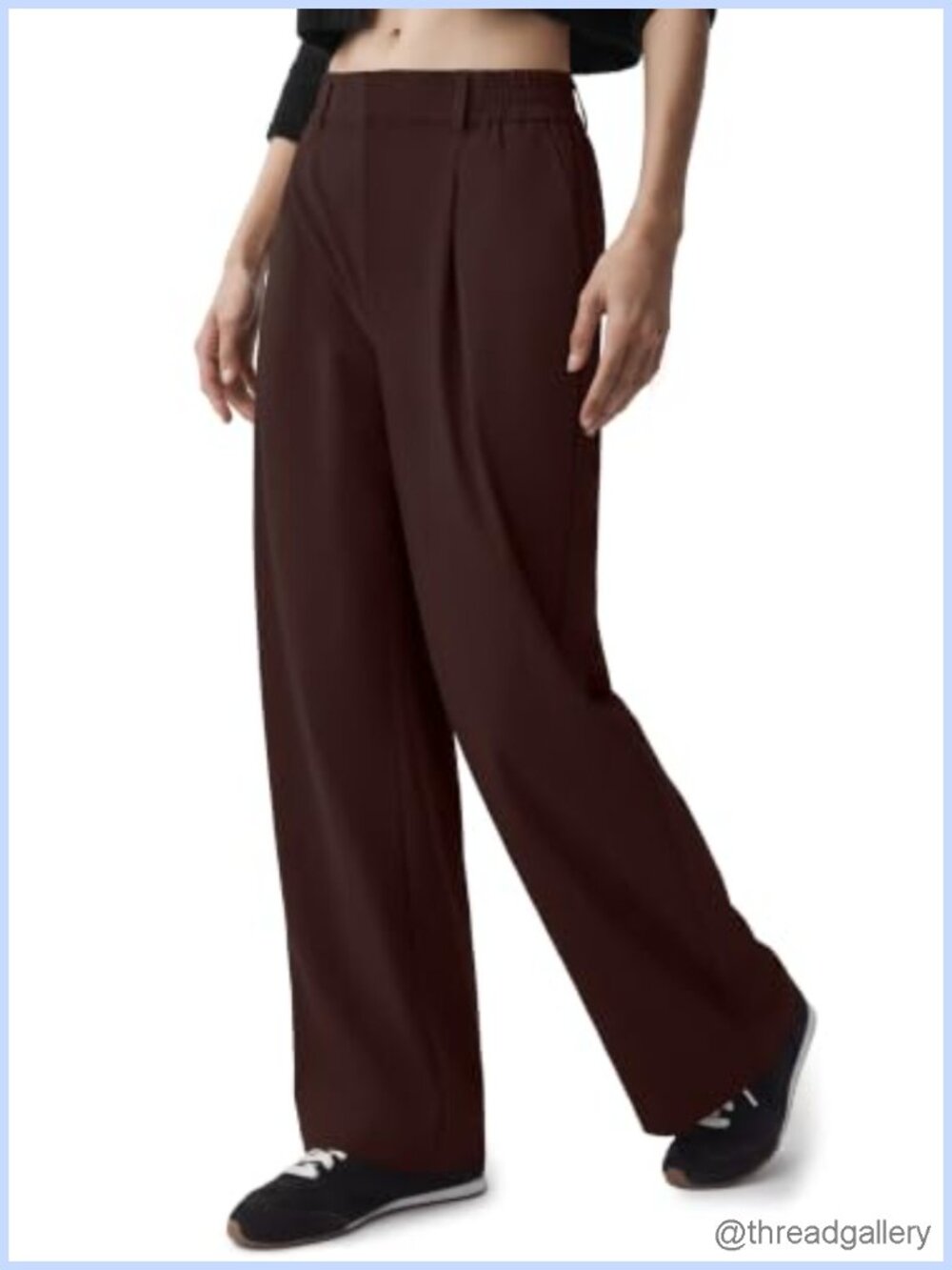 High Waisted Wide Leg Trousers with Pockets Stretch Business Casual Work Slacks